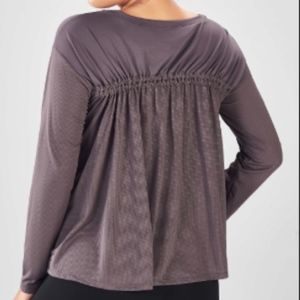 NWOT! Fabletics Cashel Cinched Top in Shadow Small